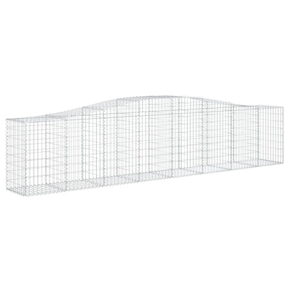 Paniers à gabions arqués 5 pcs 400x50x80/100 cm Fer galvanisé