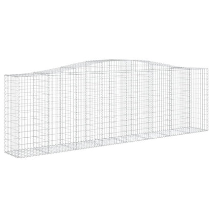 Paniers à gabions arqués 2 pcs 400x50x120/140 cm Fer galvanisé