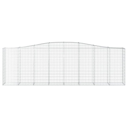 Paniers à gabions arqués 2 pcs 400x50x120/140 cm Fer galvanisé