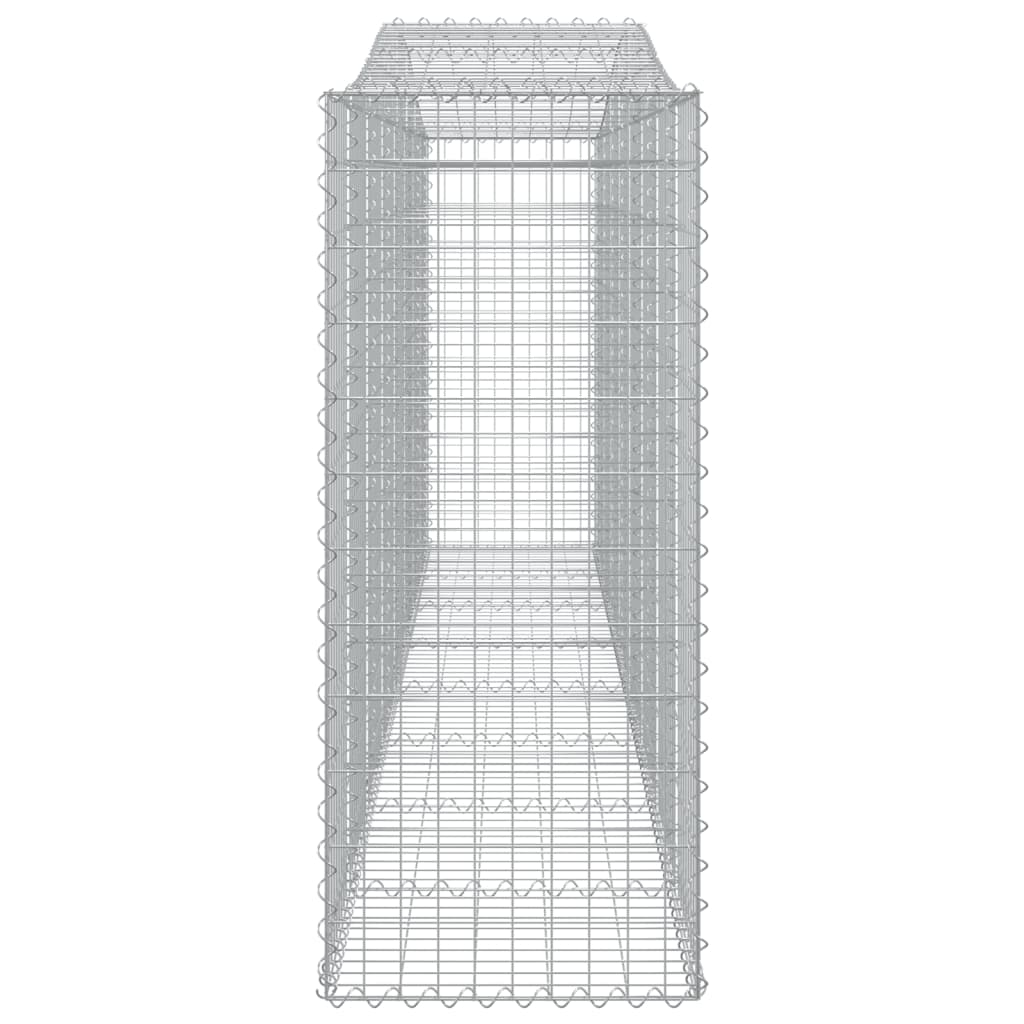 Paniers à gabions arqués 2 pcs 400x50x120/140 cm Fer galvanisé