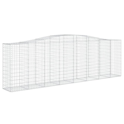 Paniers à gabions arqués 4 pcs 400x50x120/140 cm Fer galvanisé