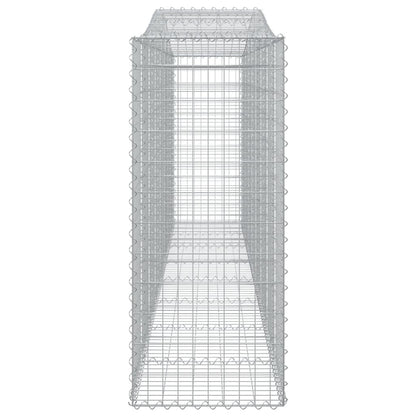 Paniers à gabions arqués 4 pcs 400x50x120/140 cm Fer galvanisé