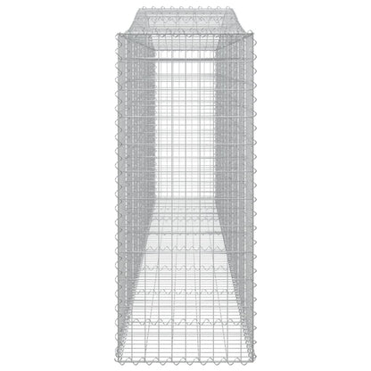 Paniers à gabions arqués 20 pcs 400x50x120/140 cm Fer galvanisé