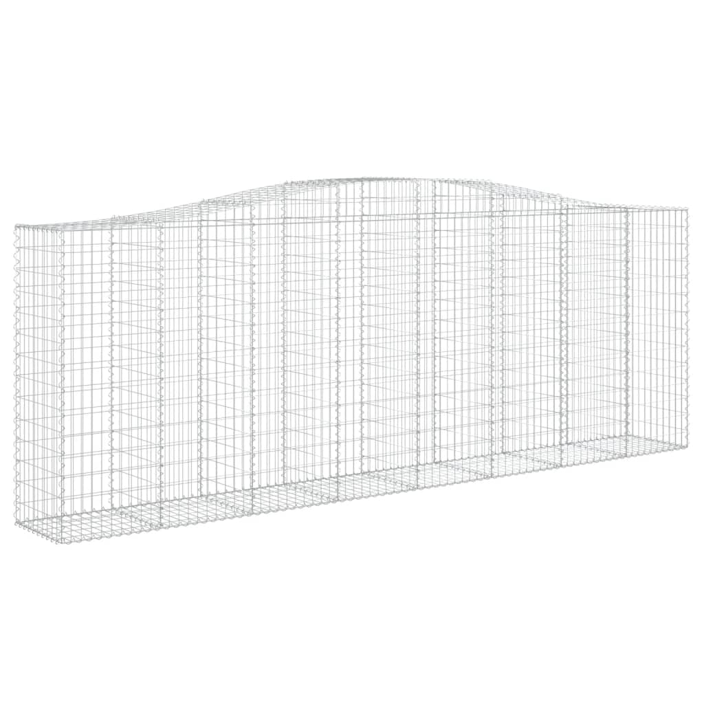 Paniers à gabions arqués 6 pcs 400x50x140/160 cm Fer galvanisé