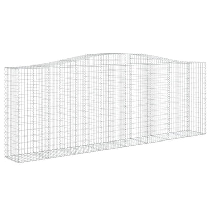 Paniers à gabions arqués 6 pcs 400x50x140/160 cm Fer galvanisé