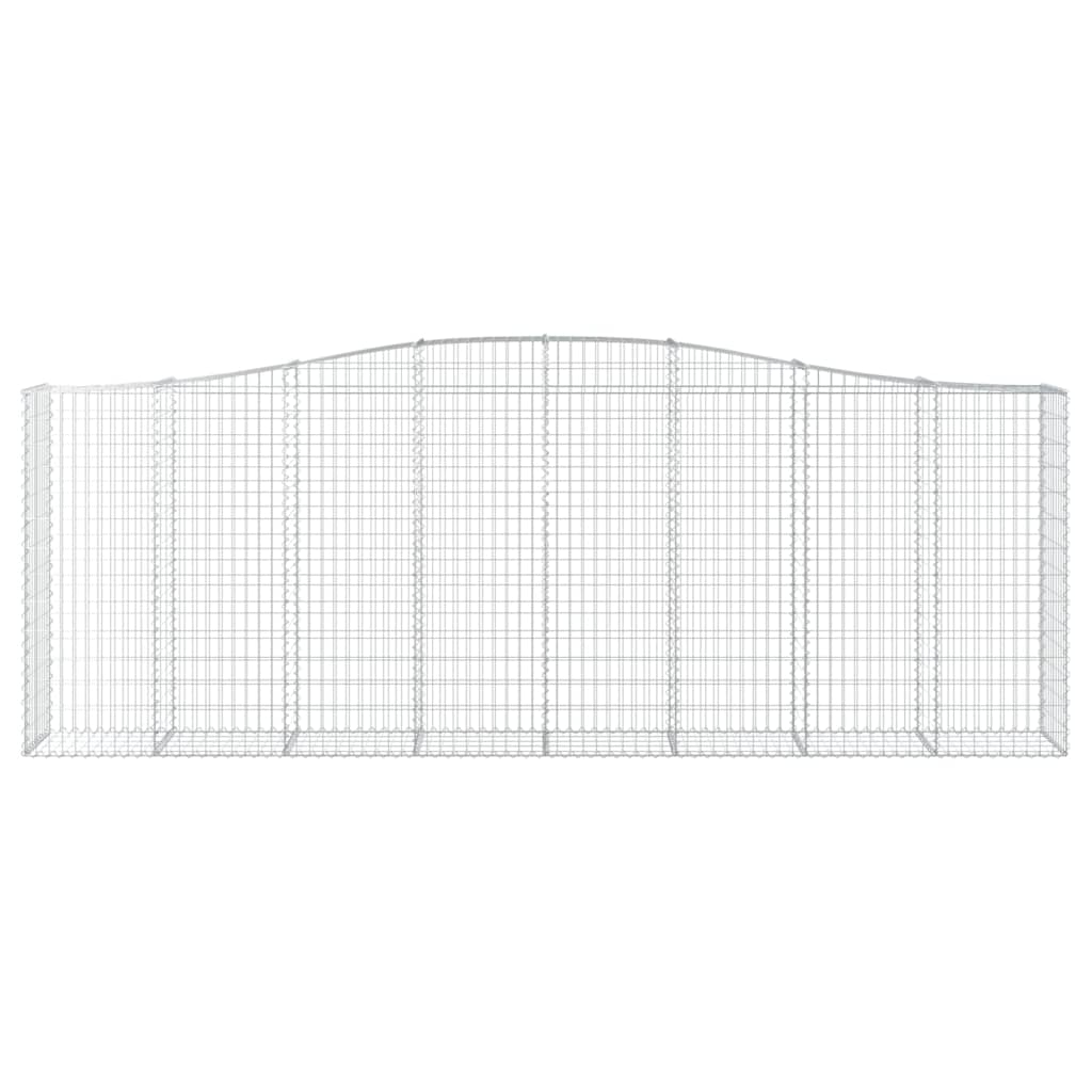 Paniers à gabions arqués 6 pcs 400x50x140/160 cm Fer galvanisé