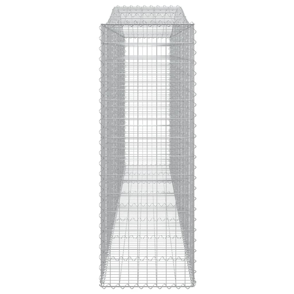 Paniers à gabions arqués 6 pcs 400x50x140/160 cm Fer galvanisé