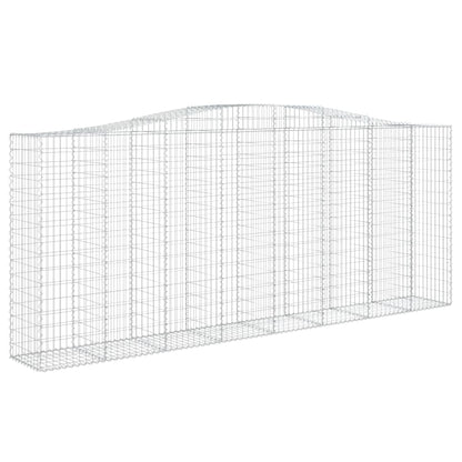 Paniers à gabions arqués 8 pcs 400x50x160/180 cm fer galvanisé