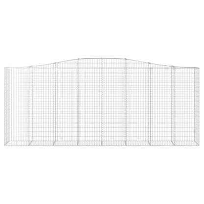 Paniers à gabions arqués 8 pcs 400x50x160/180 cm fer galvanisé