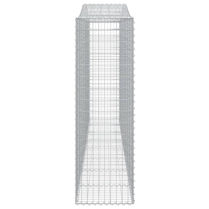 Paniers à gabions arqués 8 pcs 400x50x160/180 cm fer galvanisé