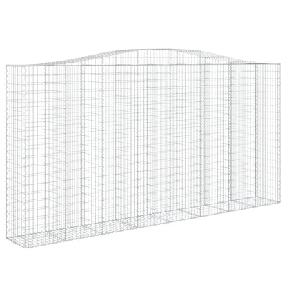 Paniers à gabions arqués 4 pcs 400x50x200/220 cm Fer galvanisé