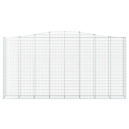 Paniers à gabions arqués 4 pcs 400x50x200/220 cm Fer galvanisé