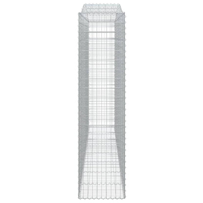 Paniers à gabions arqués 4 pcs 400x50x200/220 cm Fer galvanisé