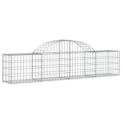 Paniers à gabions arqués 4 pcs 200x30x40/60 cm Fer galvanisé