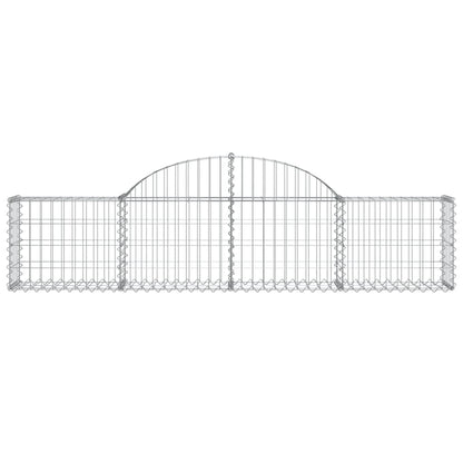 Paniers à gabions arqués 4 pcs 200x30x40/60 cm Fer galvanisé