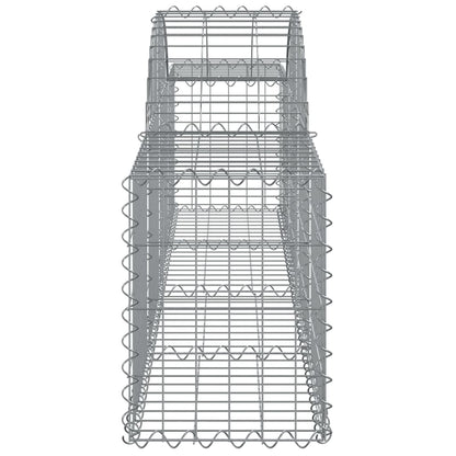 Paniers à gabions arqués 4 pcs 200x30x40/60 cm Fer galvanisé