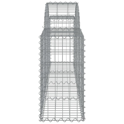 Paniers à gabions arqués 3 pcs 200x30x60/80 cm Fer galvanisé