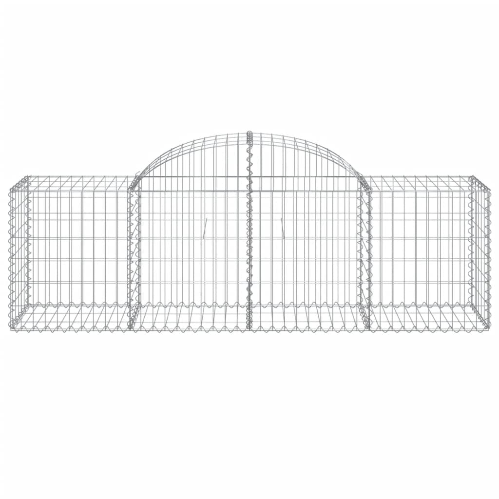 Paniers à gabions arqués 12 pcs 200x50x60/80 cm Fer galvanisé