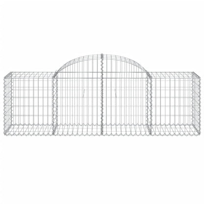 Paniers à gabions arqués 12 pcs 200x50x60/80 cm Fer galvanisé