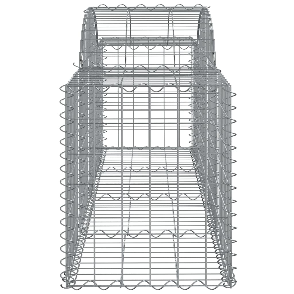 Paniers à gabions arqués 12 pcs 200x50x60/80 cm Fer galvanisé