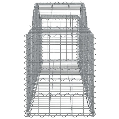 Paniers à gabions arqués 12 pcs 200x50x60/80 cm Fer galvanisé