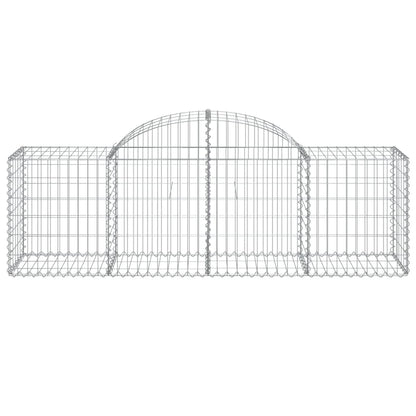 Paniers à gabions arqués 30 pcs 200x50x60/80 cm fer galvanisé