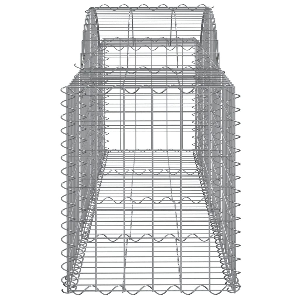 Paniers à gabions arqués 30 pcs 200x50x60/80 cm fer galvanisé