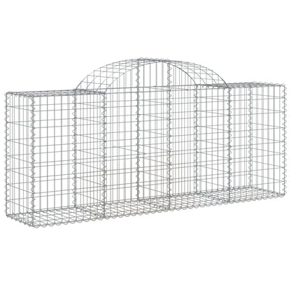 Paniers à gabions arqués 15 pcs 200x50x80/100 cm Fer galvanisé