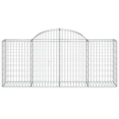 Paniers à gabions arqués 15 pcs 200x50x80/100 cm Fer galvanisé