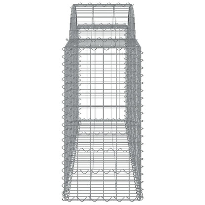 Paniers à gabions arqués 15 pcs 200x50x80/100 cm Fer galvanisé