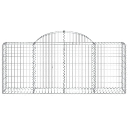 Paniers à gabions arqués 50 pcs 200x50x80/100 cm Fer galvanisé