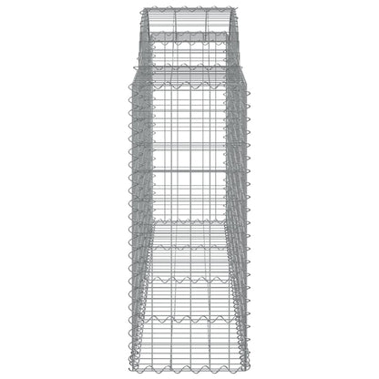 Paniers à gabions arqués 3 pcs 200x50x100/120 cm fer galvanisé