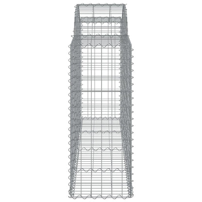 Paniers à gabions arqués 6 pcs 200x50x100/120 cm fer galvanisé