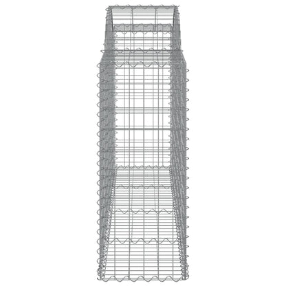 Paniers à gabions arqués 18 pcs 200x50x100/120 cm fer galvanisé
