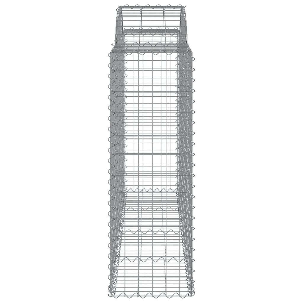 Paniers à gabions arqués 9 pcs 200x50x120/140 cm Fer galvanisé