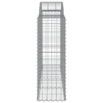 Paniers à gabions arqués 9 pcs 200x50x120/140 cm Fer galvanisé