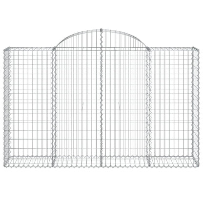 Paniers à gabions arqués 18 pcs 200x50x120/140 cm Fer galvanisé