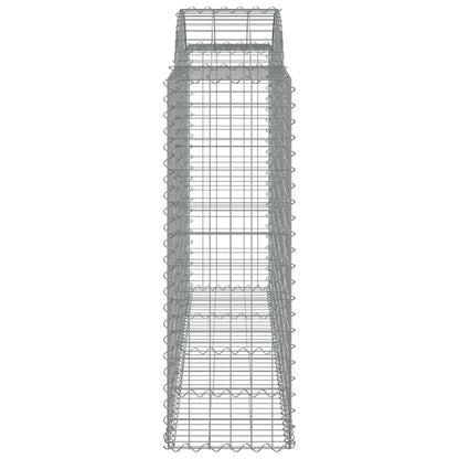 Paniers à gabions arqués 18 pcs 200x50x120/140 cm Fer galvanisé