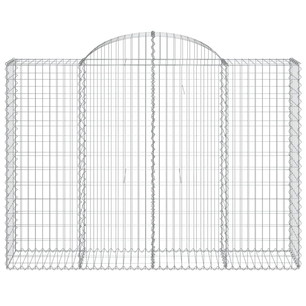 Paniers à gabions arqués 15 pcs 200x50x140/160 cm Fer galvanisé