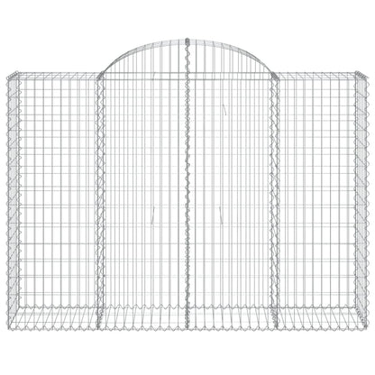 Paniers à gabions arqués 15 pcs 200x50x140/160 cm Fer galvanisé