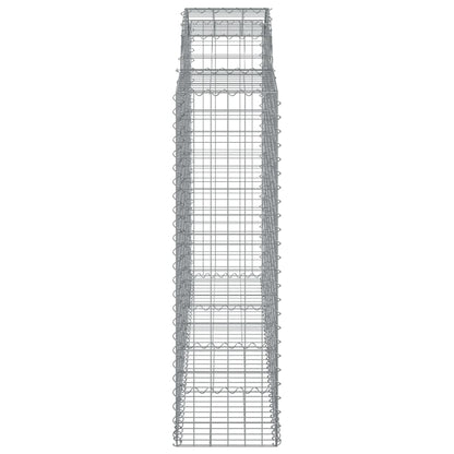 Paniers à gabions arqués 15 pcs 200x50x140/160 cm Fer galvanisé