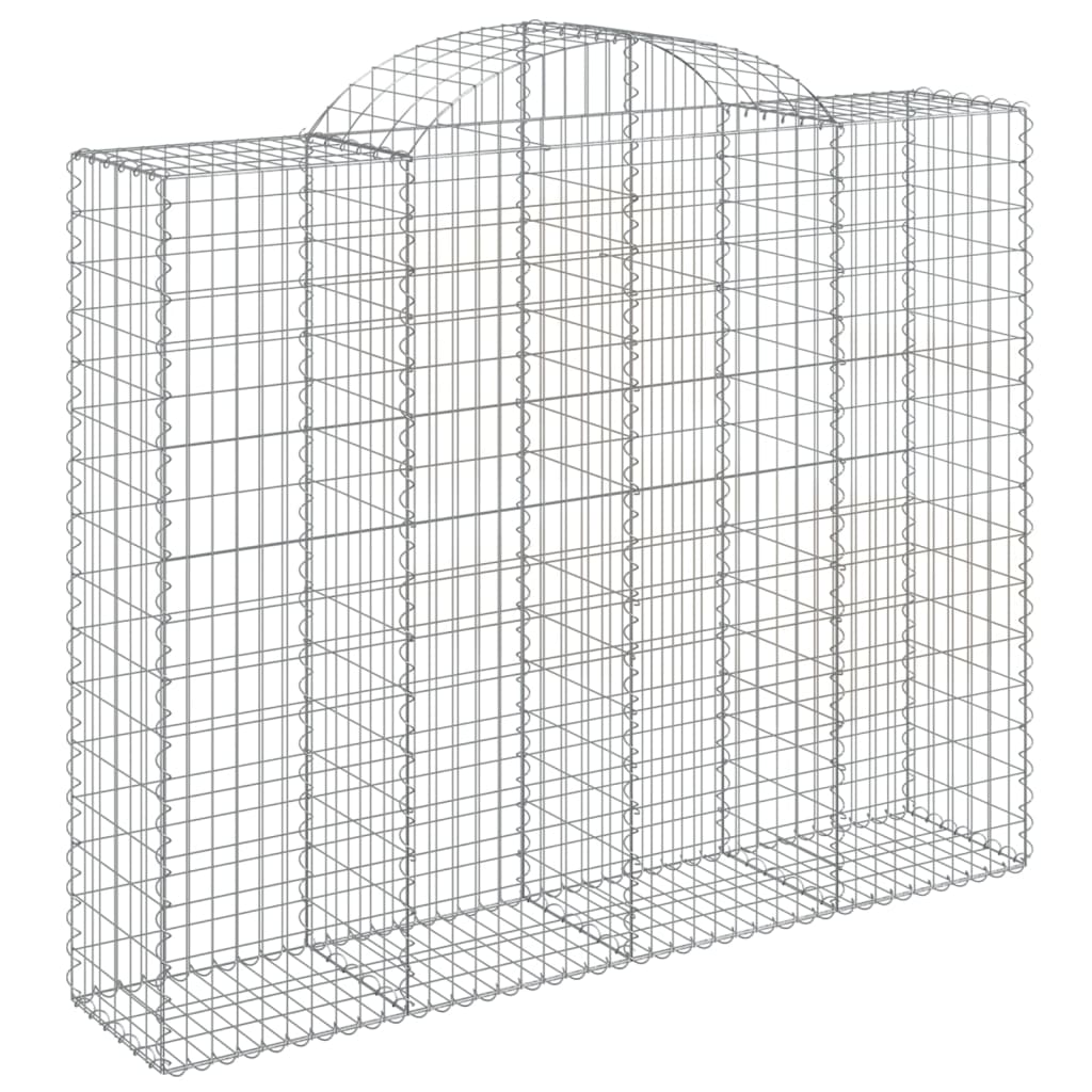Paniers à gabions arqués 12 pcs 200x50x160/180 cm Fer galvanisé