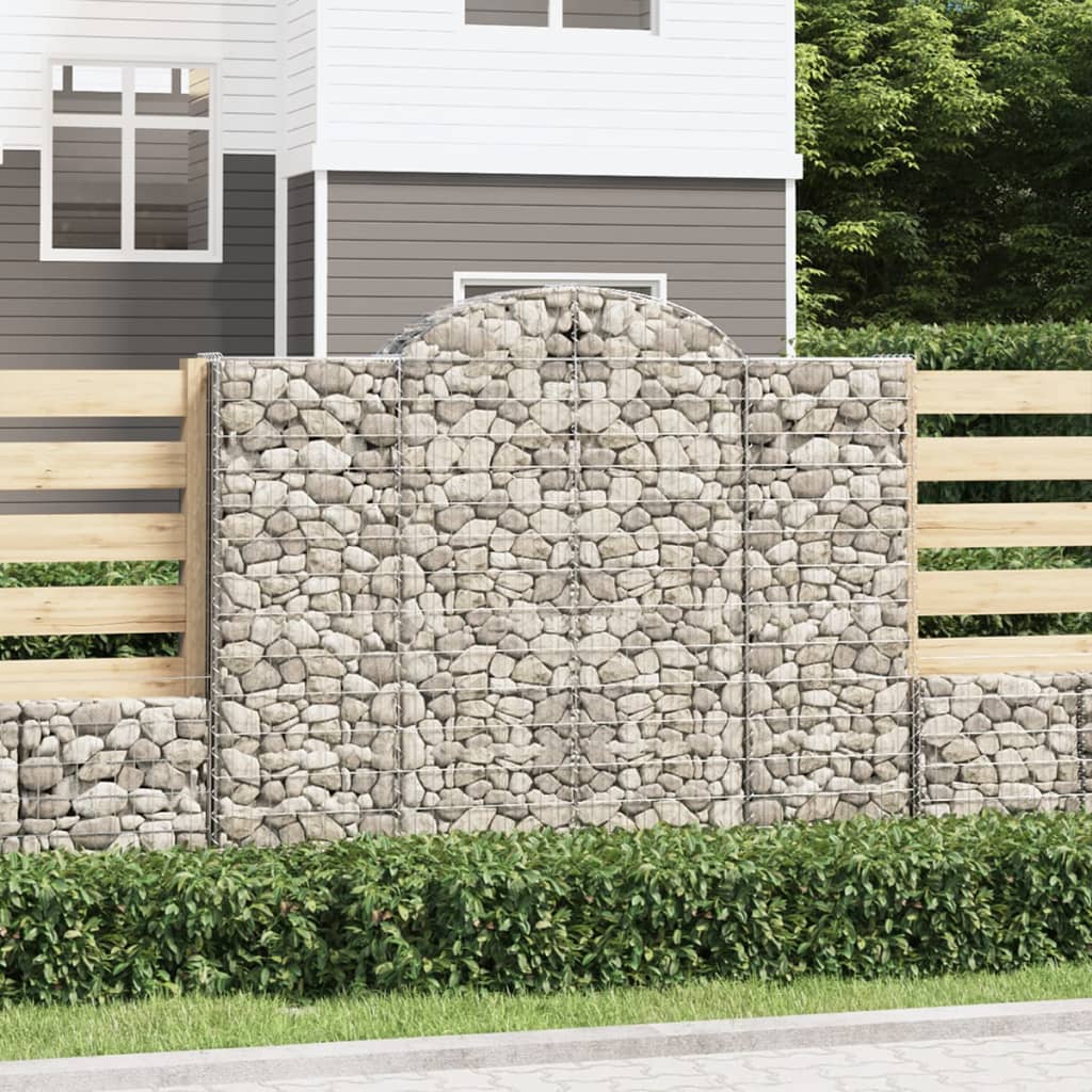 Paniers à gabions arqués 12 pcs 200x50x160/180 cm Fer galvanisé