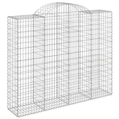 Paniers à gabions arqués 15 pcs 200x50x160/180 cm Fer galvanisé