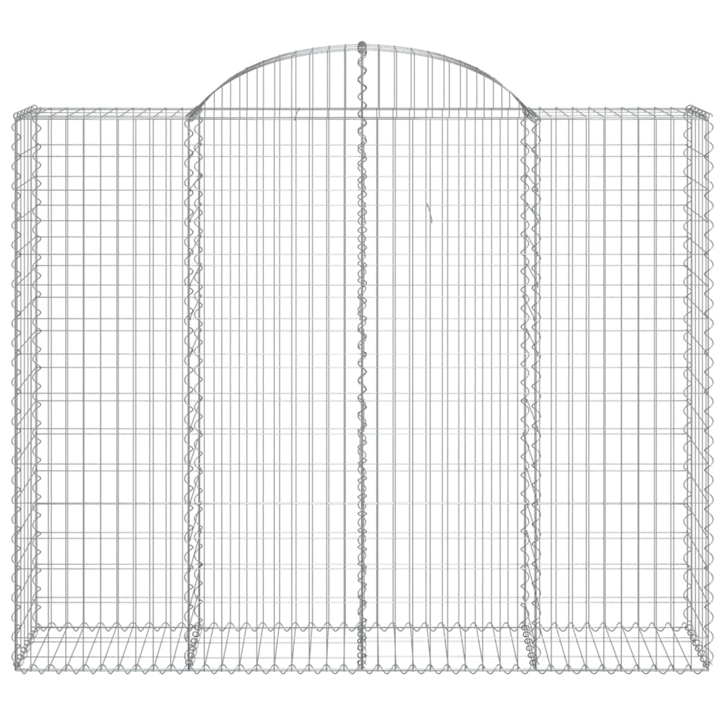 Paniers à gabions arqués 15 pcs 200x50x160/180 cm Fer galvanisé