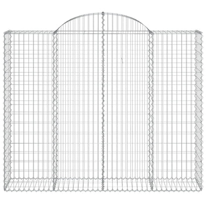 Paniers à gabions arqués 15 pcs 200x50x160/180 cm Fer galvanisé