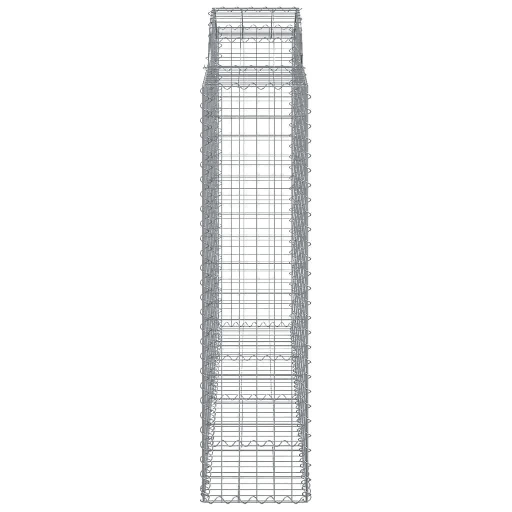 Paniers à gabions arqués 15 pcs 200x50x160/180 cm Fer galvanisé