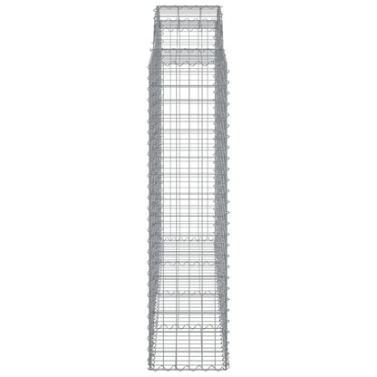 Paniers à gabions arqués 15 pcs 200x50x160/180 cm Fer galvanisé