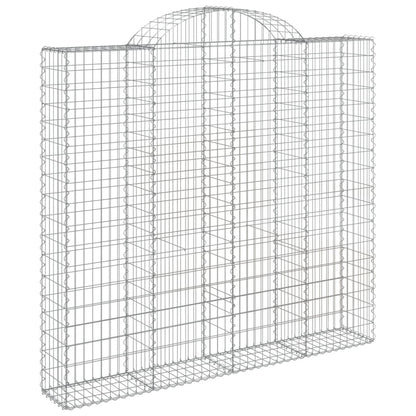 Paniers à gabions arqués 3 pcs 200x50x180/200 cm Fer galvanisé