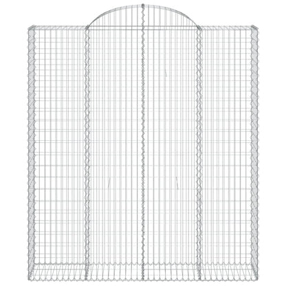 Paniers à gabions arqués 2 pcs 200x50x220/240 cm Fer galvanisé